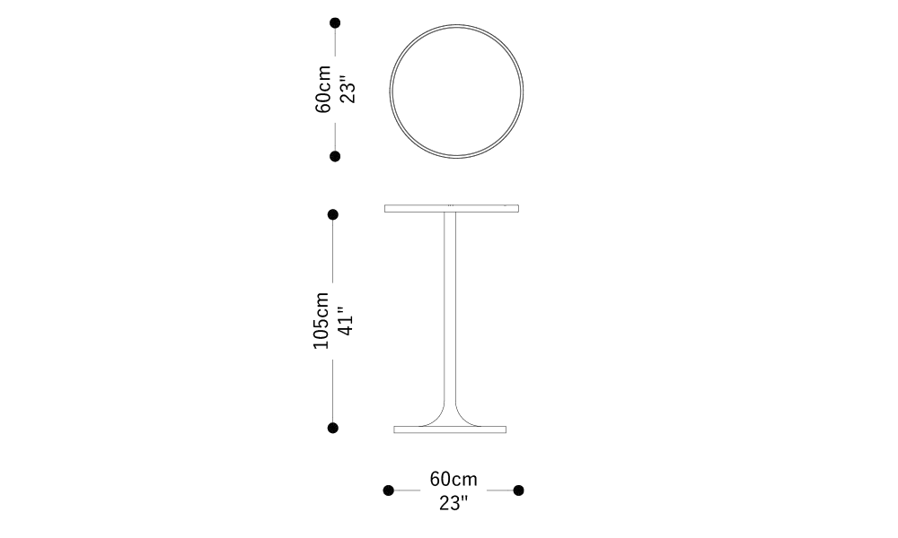Image of the main dimensions of the product